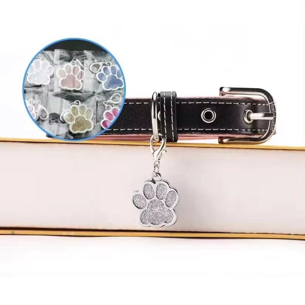 Personalized Engraved Metal Dog Paw Name, ID Tag, QR Code Powered By PingTag